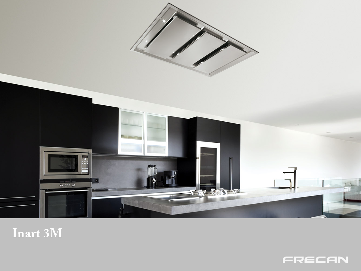 cocina de diseño con campana led inart 3m