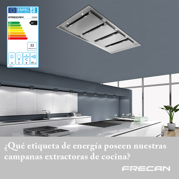 Etiqueta energética campanas extractoras de cocina Frecan