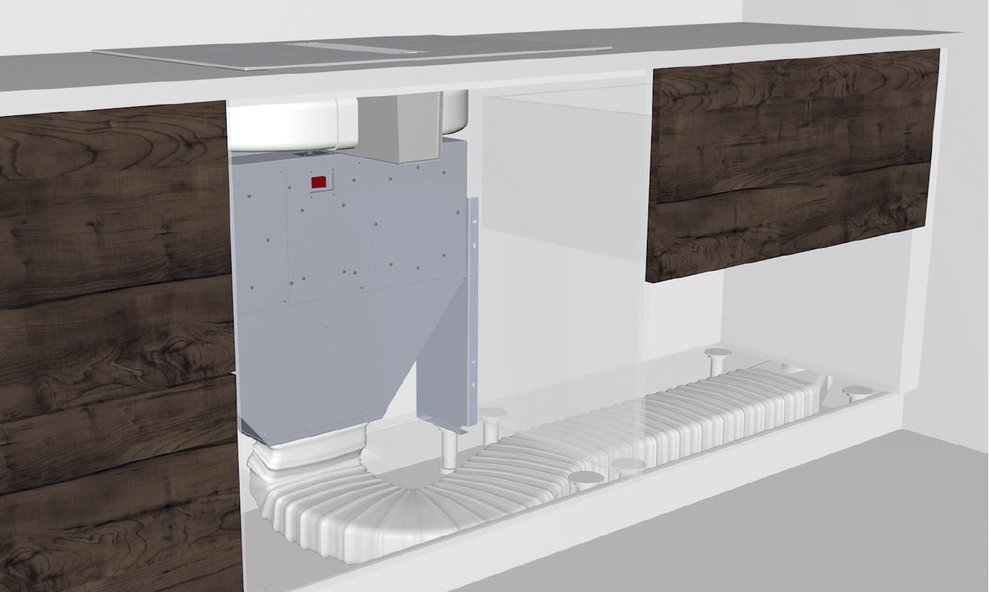 Instalar campana superficie Flow Frecan