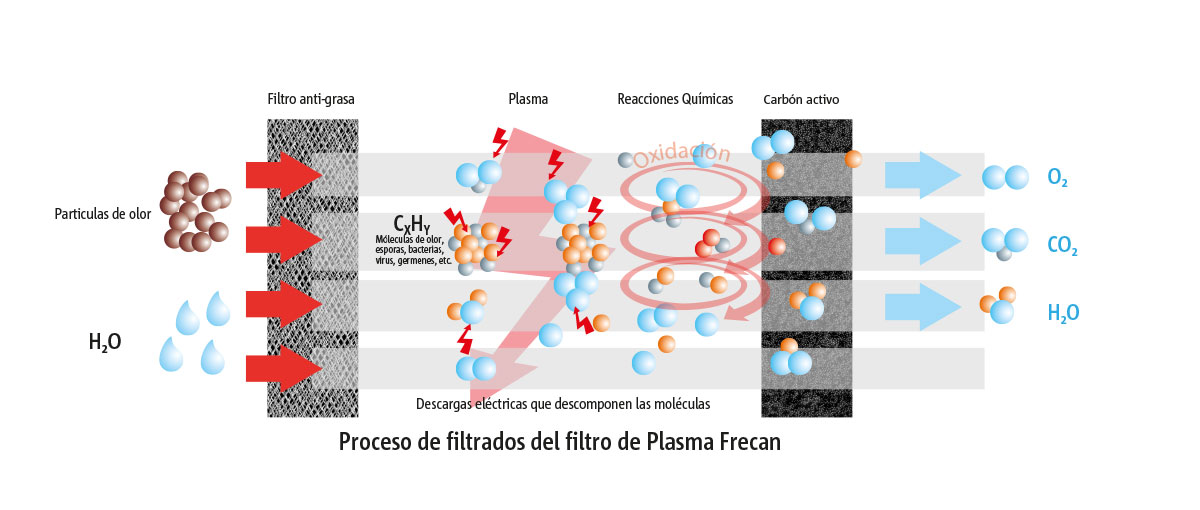 Plasma Frecan. Elimina el 96% de los olores, alérgenos y sustancias contaminantes.