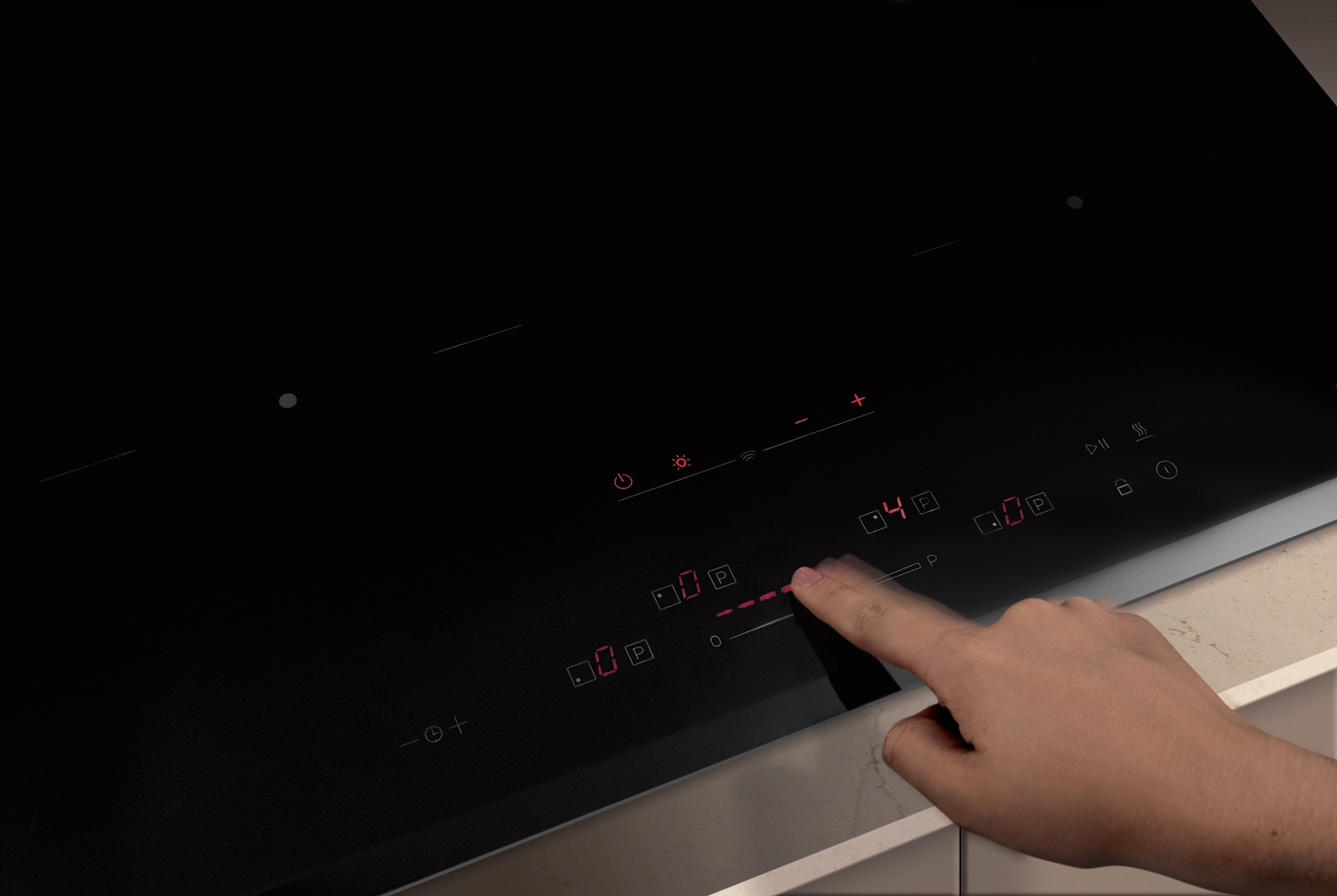 New H-Connect technology integrated into the induction hob, Frecan