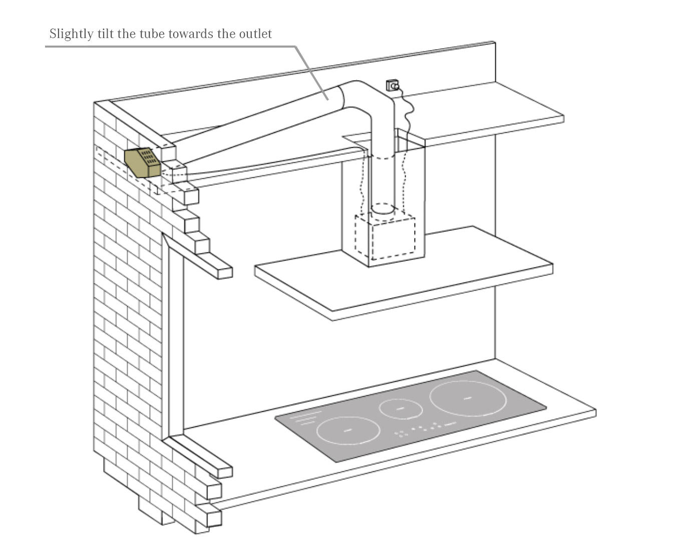 How to install the hood to avoid condensation