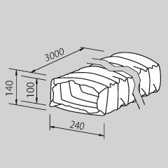 3 m flexible flat ducting - 90224