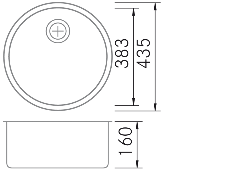 Fregaderos de cocina de diseño - BM-10 - Plano técnico