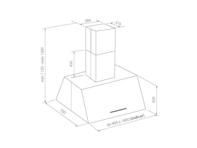 Profesional island 1 fan