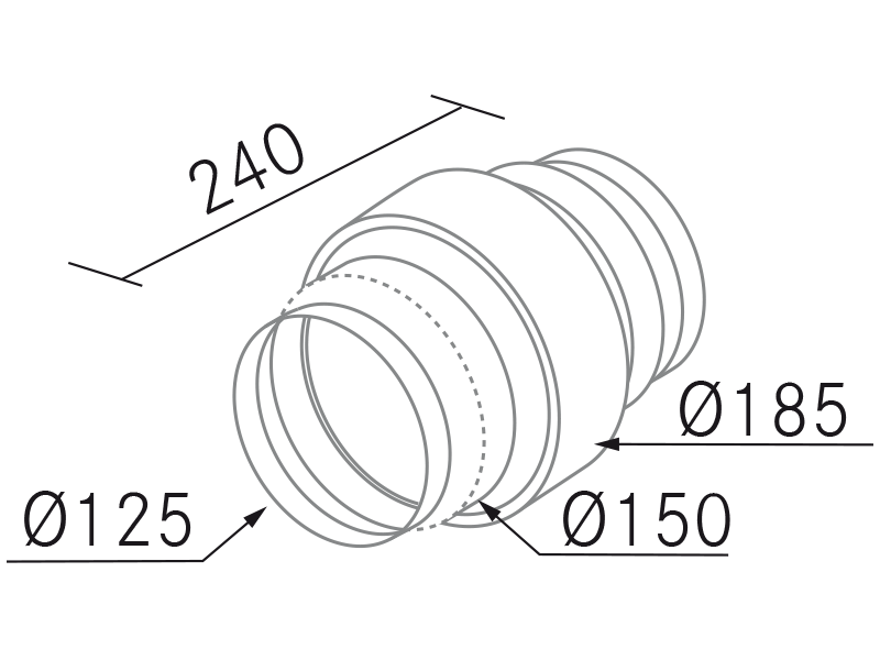 Campanas extractoras - Separador de condensación de agua - Plano técnico