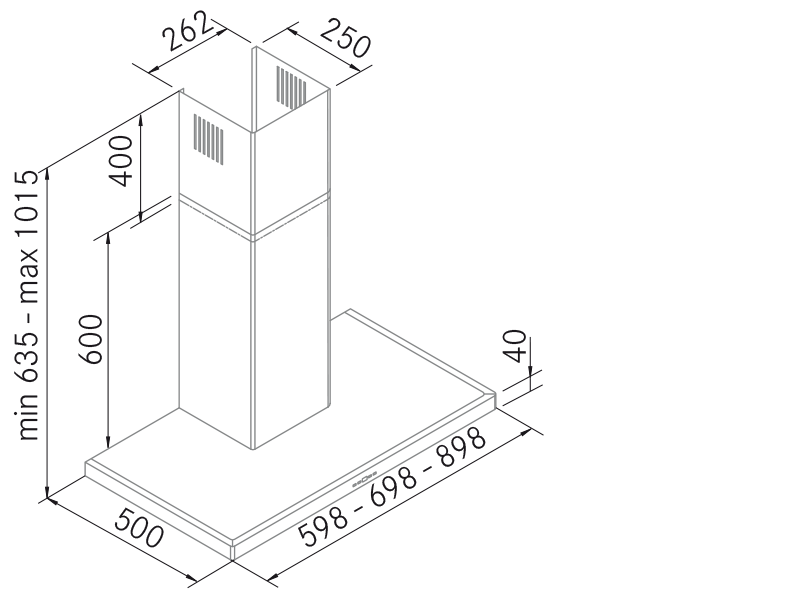 Campana Extractora de Cocina de Pared Urban M211 | Frecan