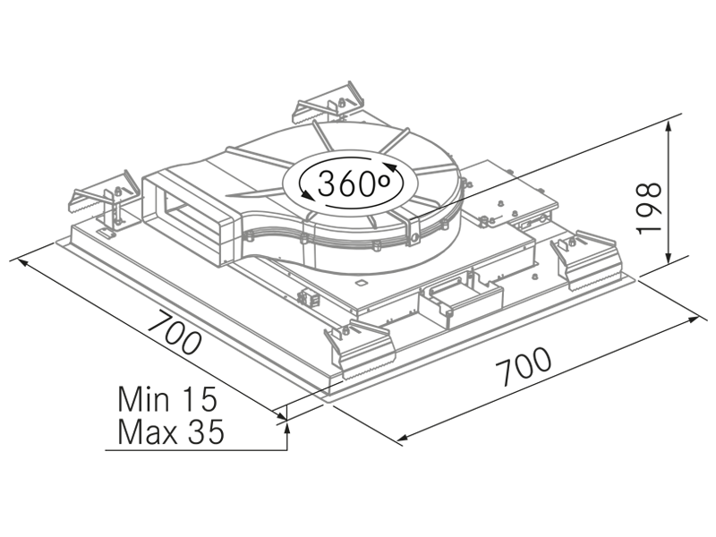 Campanas Extractoras de Cocina - Lia 360 - Plano técnico